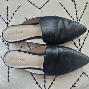 Cole Haan Women's Black Leather Mules